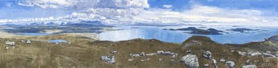 Panorama di Achiltibuie, 2011 (olio su tela) da Charles Simpson