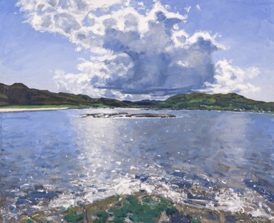 Grande nuvola su Portuairk, 2017 (olio su tela) da Charles Simpson