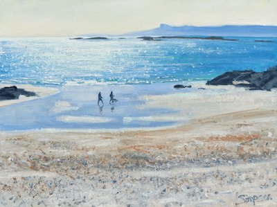 Attraversamento della spiaggia, 2014 (olio su tela) da Charles Simpson