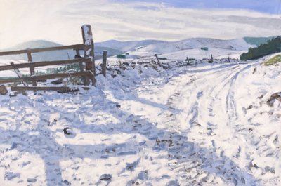 Binario di gennaio, 2017 (olio su tela) da Charles Simpson