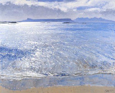 Tardo pomeriggio, Eigg e Rum, 2013 (olio su tela) da Charles Simpson