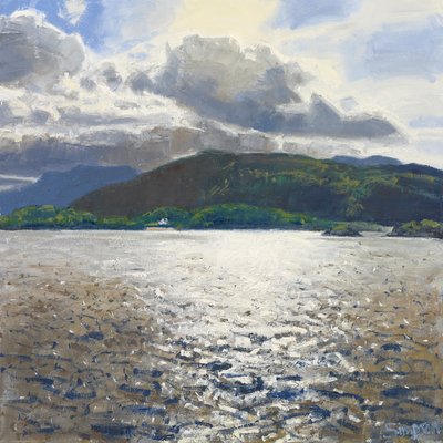 Loch nan Uamh, 2015 (olio su tela) da Charles Simpson