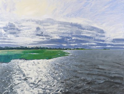 Luce di ottobre, Aberlady, 2012 (olio su tela) da Charles Simpson