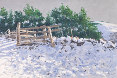 Piccolo bosco, Torwoodlee, 2017 (olio su tela) da Charles Simpson