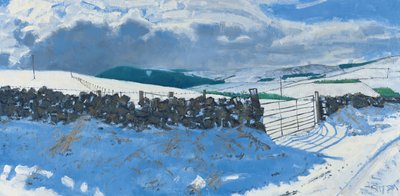 Paesaggio innevato, inizio marzo, 2014 (olio su tela) da Charles Simpson