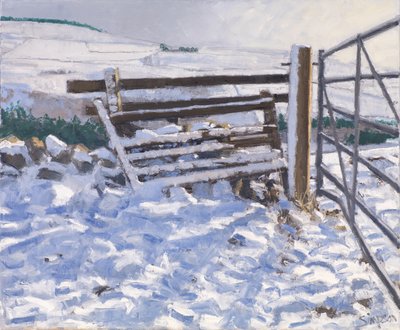 Winter Gate, 2017 (olio su tela) da Charles Simpson
