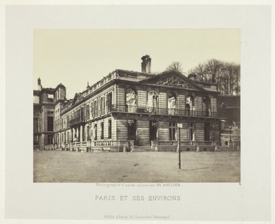 Palais de Saint-Cloud, dalla serie "Paris et ses environs" (Parigi e dintorni) da Charles Soulier