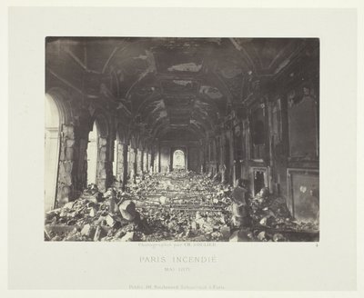 Incendio di Parigi (Grande Sala del Consiglio di Stato) da Charles Soulier