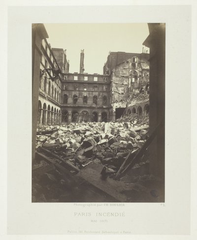 Incendio di Parigi (Interno del Ministero delle Finanze) da Charles Soulier