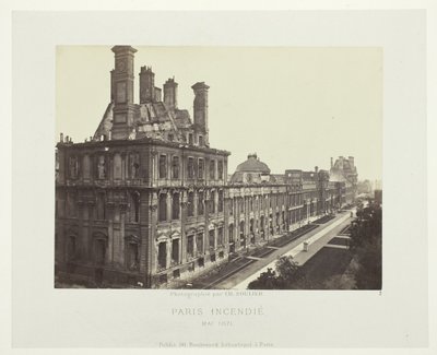 Incendio di Parigi (Palais des Tuileries, Pavillon de Marsan) da Charles Soulier