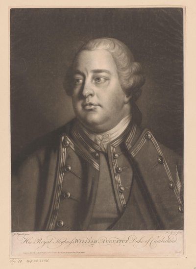 Ritratto di Guglielmo Augusto di Cumberland da Charles Spooner