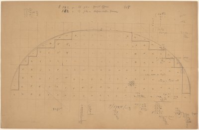 Diagramma di una lunetta [verso] da Charles Sprague Pearce