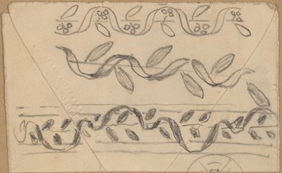 Studi per disegni di bordi da Charles Sprague Pearce
