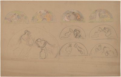 Studi per lunette da Charles Sprague Pearce