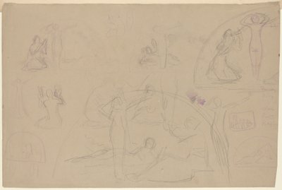 Studi per una Lunetta [verso] da Charles Sprague Pearce