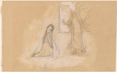 Studio di una figura da dietro [recto] da Charles Sprague Pearce