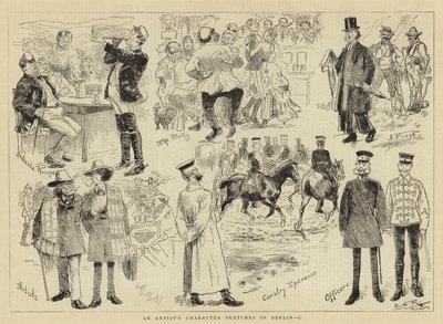 Schizzi di carattere di un artista a Berlino, I da Charles Stanley Reinhart