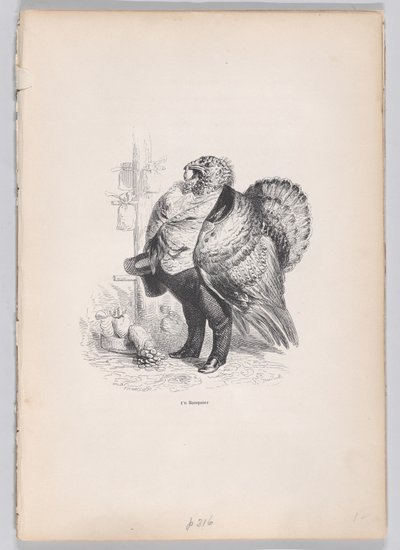 Un banchiere da Scene della vita privata e pubblica degli animali, ca. 1837-47 da Charles Tamisier