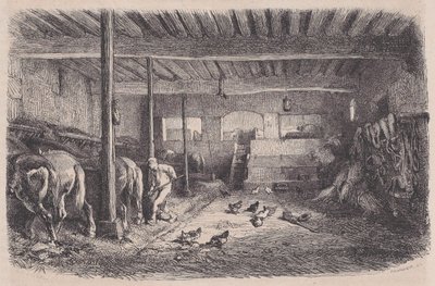 Una stalla, da Magasin Pittoresque da Charles Tamisier