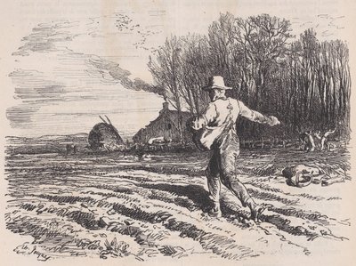 Spargimento di semi, da Le Magasin Pittoresque da Charles Tamisier