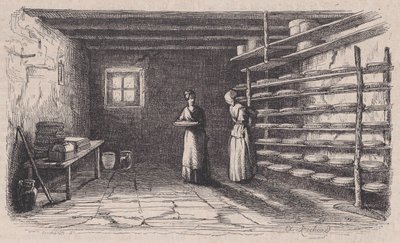 Una latteria, da Magasin Pittoresque da Charles Tamisier