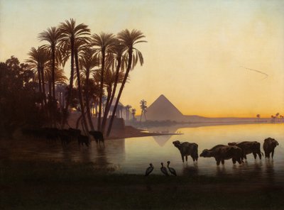 Lungo il Nilo a Giza, c.1850s da Charles Theodore Frere