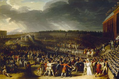 La Festa della Federazione al Campo di Marte il 14 luglio 1790, 1792 da Charles Thevenin
