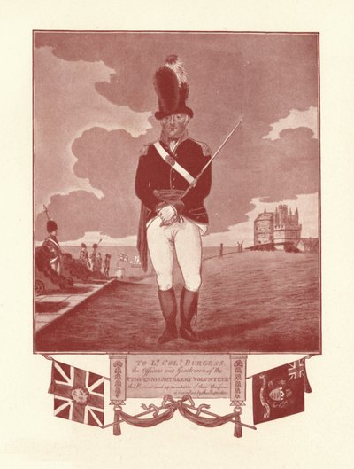 Rappresentazione di un ritratto in uniforme iscritta dal proprietario, 1780-1820, 1909 da Charles Tomkins