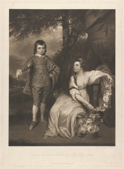 George Visconte Malden e Lady Elizabeth Capel da Charles Turner