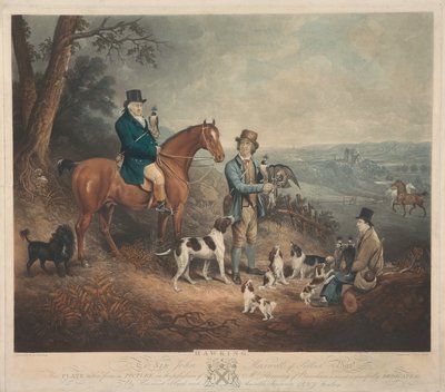 Malcolm Fleming di Barochan 1745-1811. Caccia con il falco... da Charles Turner