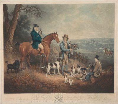 Malcolm Fleming di Barochan 1745-1811. Caccia con il falco... da Charles Turner