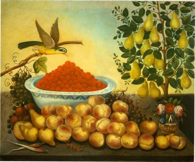 Natura Morta: Frutta, Uccello e Albero di Pero Nano da Charles V. Bond