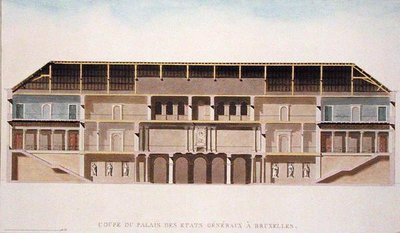 Sezione Trasversale del Palais des Etats Generaux, Bruxelles, da 