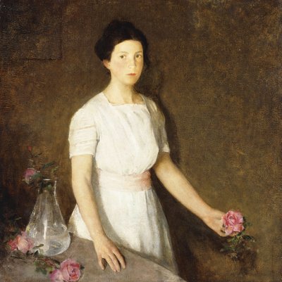 Ragazza con Rosa Rossa da Charles Webster Hawthorne