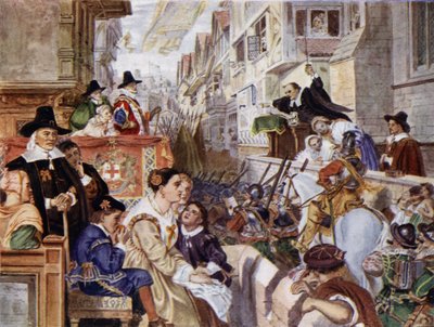 I soldati di Londra che vanno a combattere dalla parte del Parlamento contro il re Carlo I nella guerra civile inglese da Charles West (after) Cope