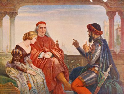Shakespeare: Il corteggiamento di Desdemona, Otello, Atto I, Scena 3 da Charles West (after) Cope