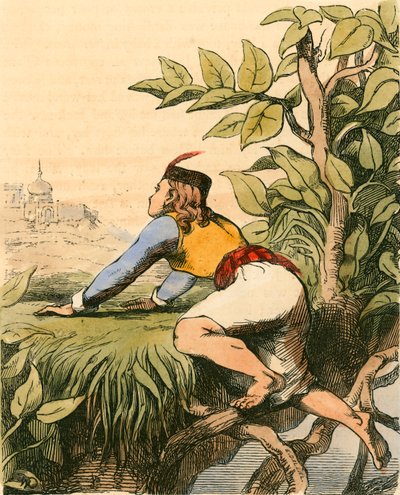 Jack in cima alla pianta di fagioli da Charles West Cope
