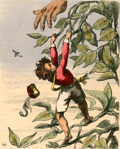 La stretta fuga di Jack dal gigante da Charles West Cope
