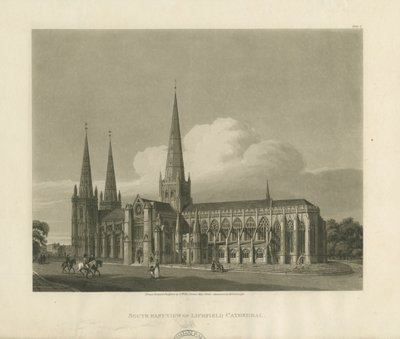 Cattedrale di Lichfield - Vista sud-est da Charles Wild
