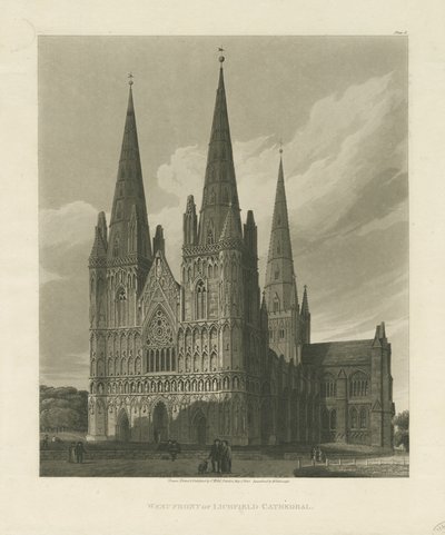 Cattedrale di Lichfield - Facciata Ovest da Charles Wild