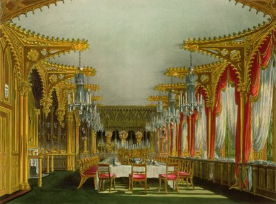La sala da pranzo gotica a Carlton House da Charles Wild