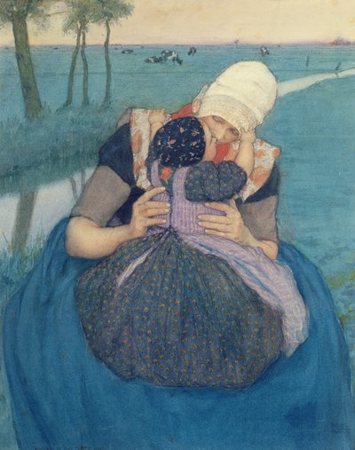 Madre e figlio, 1900 da Charles William Bartlett