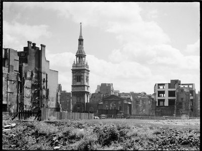 Chiesa di St Mary-le-Bow, Cheapside, City and County of the City of London, GLA, 1941-1945 da Charles William Prickett