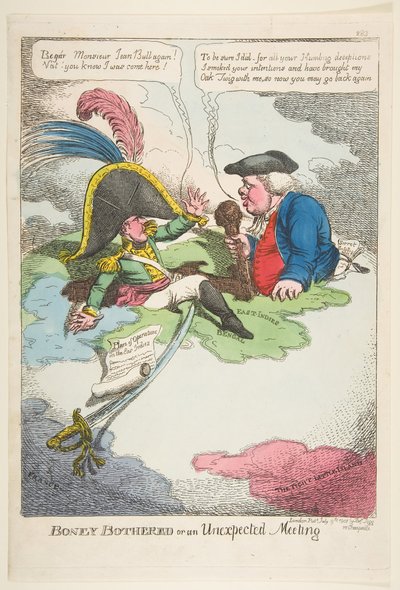 Boney infastidito o un incontro inaspettato, 9 luglio 1808 da Charles Williams