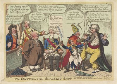 Napoleone come barbiere per le potenze europee, 1806 da Charles Williams