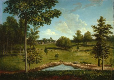 Paesaggio verso Sellers Hall da Mill Bank da Charles Willson Peale