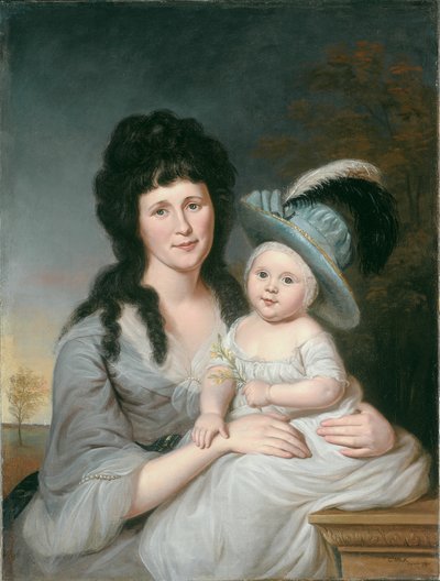 Signora John Nicholson, Hannah Duncan e John Nicholson Jr., 1790 da Charles Willson Peale