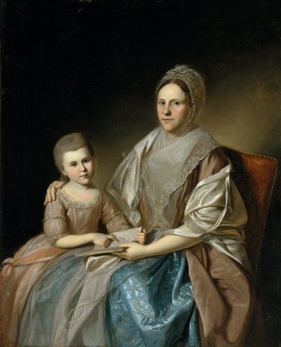 Mrs. Samuel Mifflin e sua nipote Rebecca Mifflin Francis, 1777-80 da Charles Willson Peale