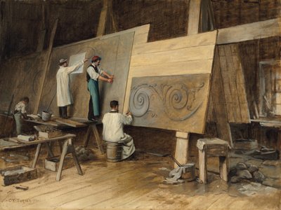 Artista che esegue disegni per l