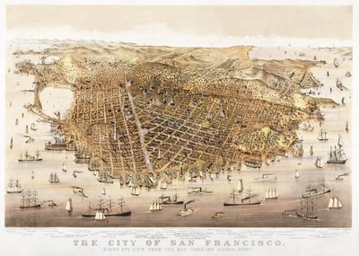 La città di San Francisco, vista a volo d